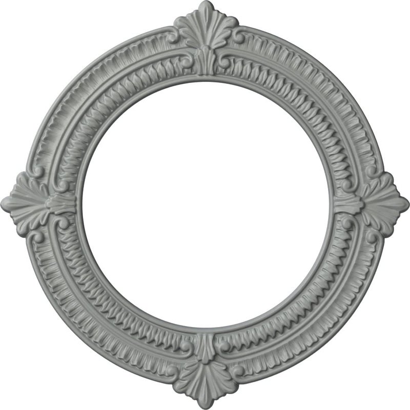 Ekena Millwork CM13BN Benson Ceiling Medallion, 13 1/8"OD x 8"ID x 5/8"P (Fits Canopies up to 8"), Factory Primed - Image 1
